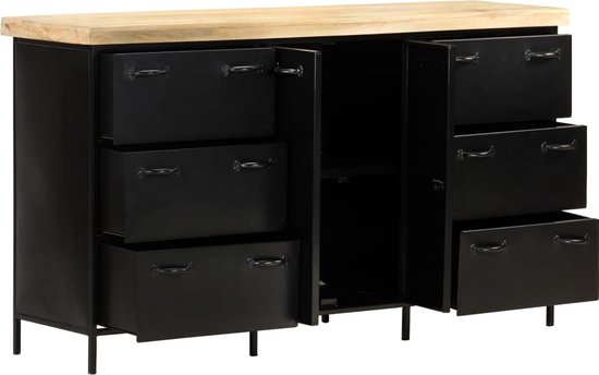 Dressoir 55x35x70 cm massief ruw mangohout | -nl