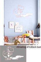 Raam sticker Dinosaurus  Muur Deur  Sticker Dino Slaapkamer Kinderkamer Decoratie  Kleur Wit