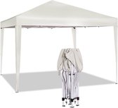 BukkitBow - Partytent – Opvouwbare Tent – Waterdicht en Weersbestendig – Tuinpaviljoen - 300 x 300 cm – Wit