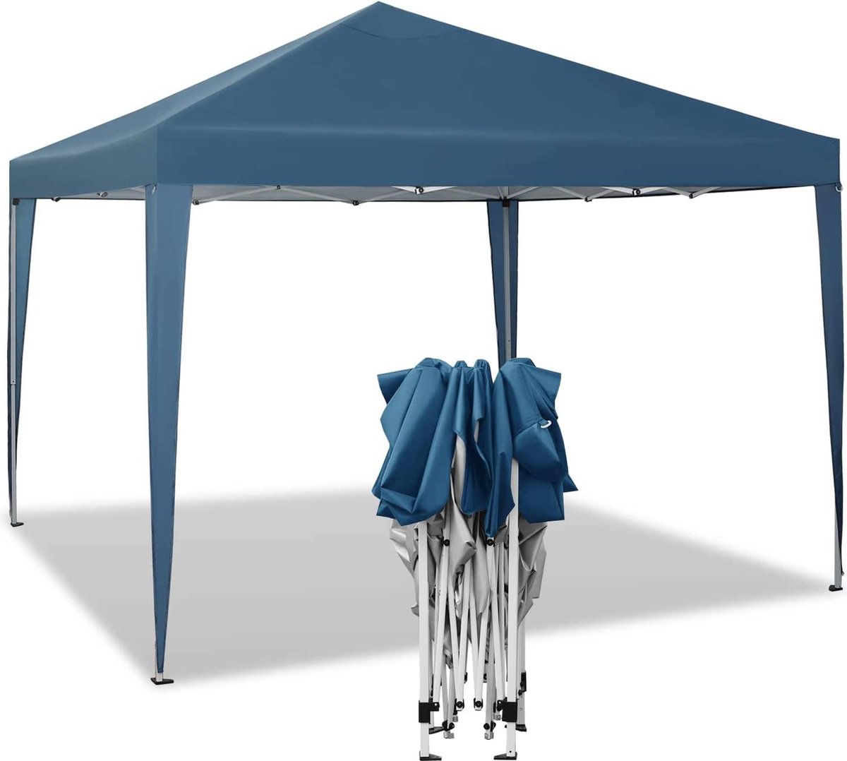 BukkitBow - Partytent 3x3 easy up - Partytent Opvouwbaar - Paviljoen Weerbestendig - Tuinpaviljoen 3x3 - Partytent Waterdicht - Partytenten - Blauw