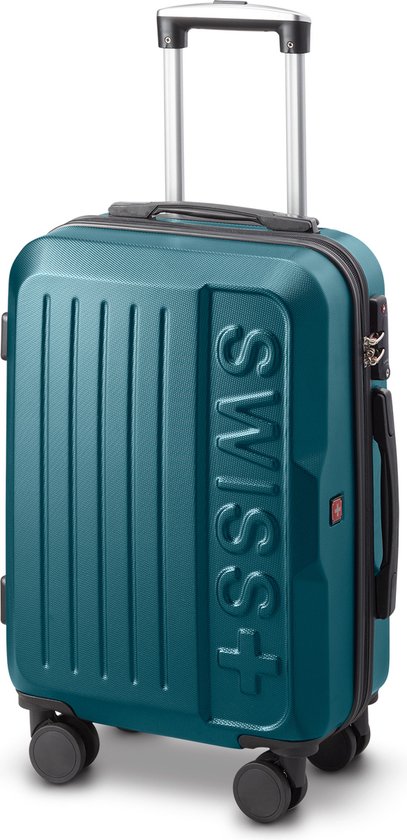 Swiss - Lausanne - Valise Bagage à main - 4 Roues - Serrure à combinaison TSA - Vert