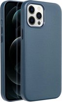Casify Leren Hoesje met MagSafe voor iPhone 12 Pro Max - Donkerblauw