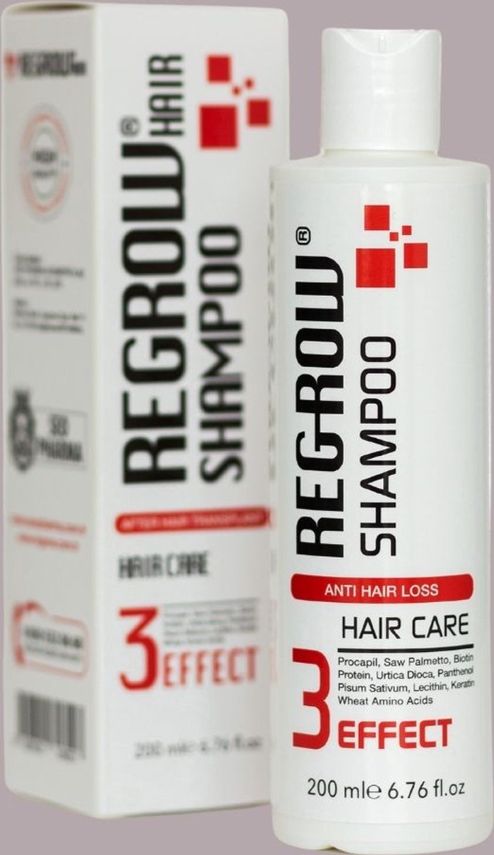 Anti-Haaruitval Shampoo - REGROW HAAR VERZORGING -200 ML- 3 Effect -Procapil-Biotin Protein-Lecithin-Keratine