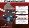 Lagen van een ademende, vochtdoorlatende, rekbare autoverdek met fleece binnenkant.