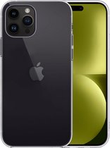 Hoesje Geschikt voor iPhone 15 Pro Hoesje Siliconen Case - Hoes Geschikt voor iPhone 15 Pro Hoes Siliconen - Transparant