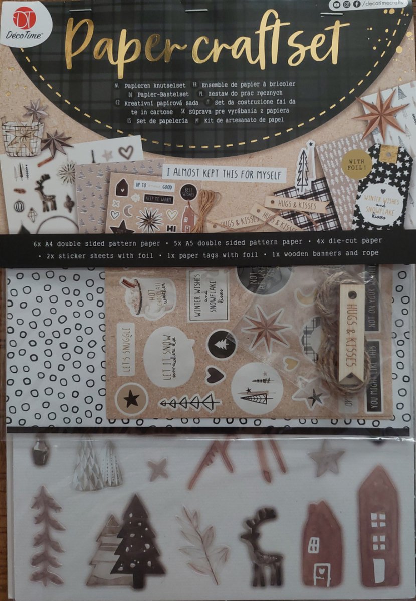 Deco Time - Set d'artisanat en papier - Set d'artisanat - Faire des cartes  | bol