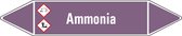 Ammonia leidingmarkering op vel - basen 179 x 37 mm - 5 per vel