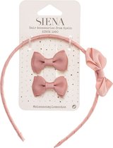 Siena Haarclips/Haarband Set | Grosgrain | Old Rose/Roze | 7439