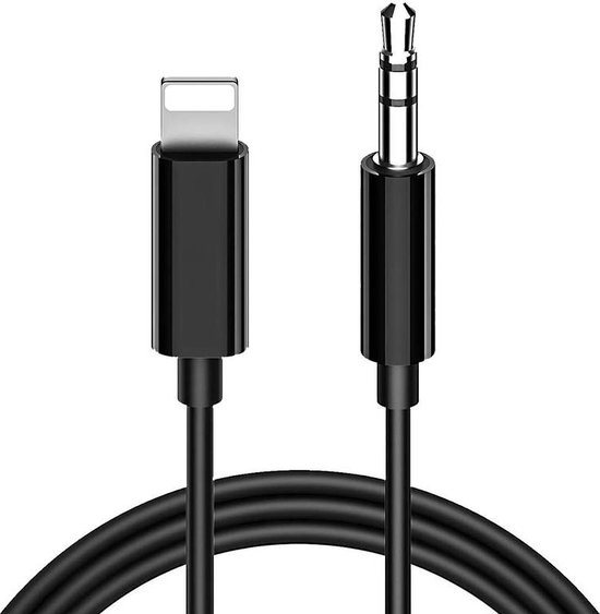 Lightning naar jack geschikt voor iPhone - Lightning jack - Lightning naar aux - Lightning naar 3,5 mm adapter - iPhone audio kabel - AUX naar Lightning Adapter - Voor Auto, Telefoon,  Apple iPhone, iPod, iPad - MFI - audio aux kabel