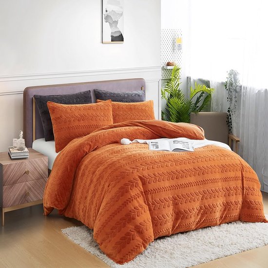 Kuscheli® Pluche beddengoed, 135 x 200 of 155 x 220 cm met 80 x 80 kussensloop, kasjmier-touch, coral fleece dekbedovertrek, kleur: grijs. Afmetingen: 155 x 220 80 x 80 cm