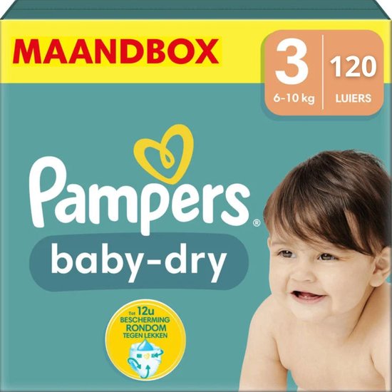 Pampers Bébé Dry - Taille 3 - Lot Jumbo - 120 couches | bol.com