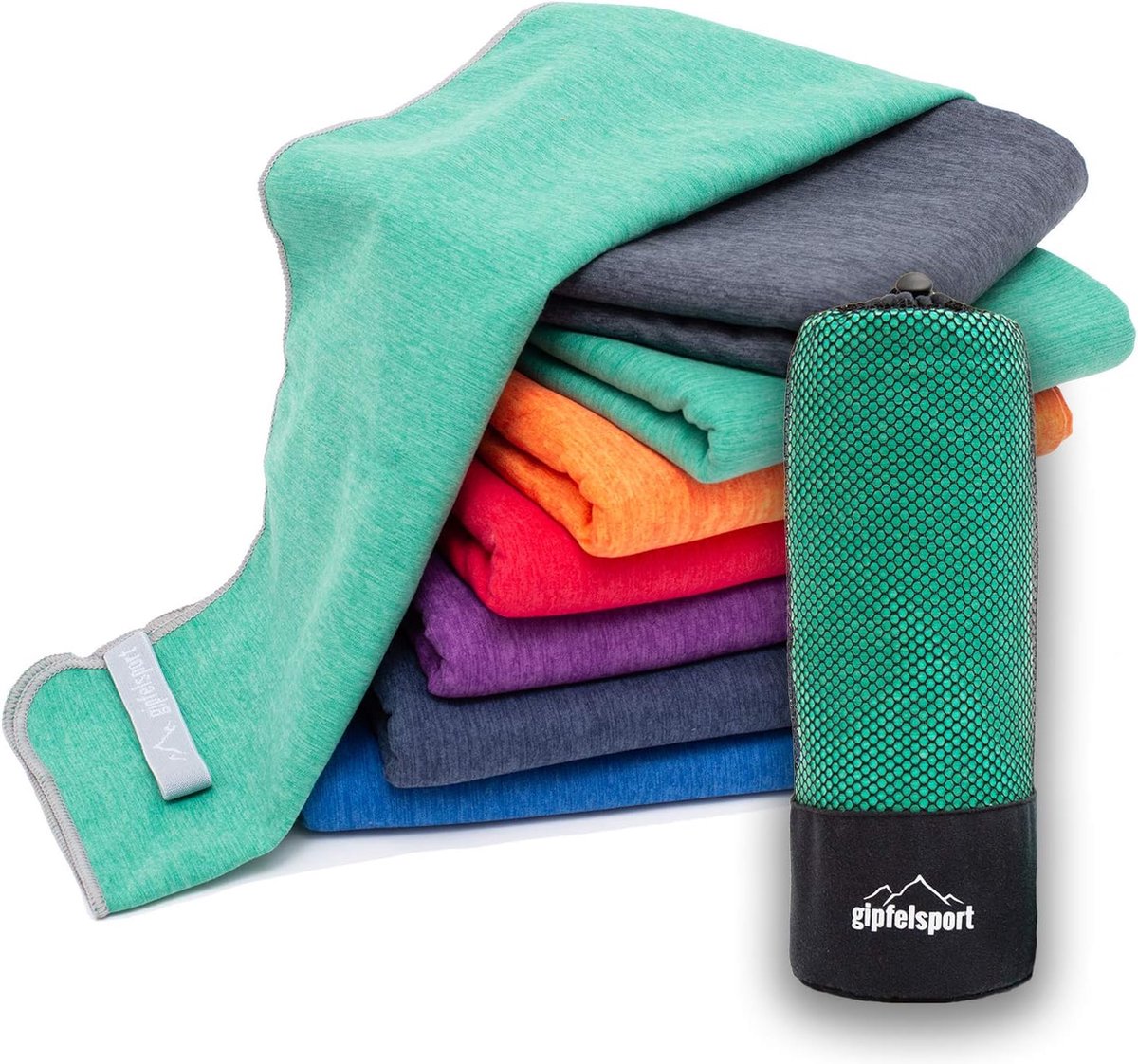 Microvezel handdoek, voor sauna, fitness en sport -strandhanddoek, sporthanddoek - 140x70cm - Groen
