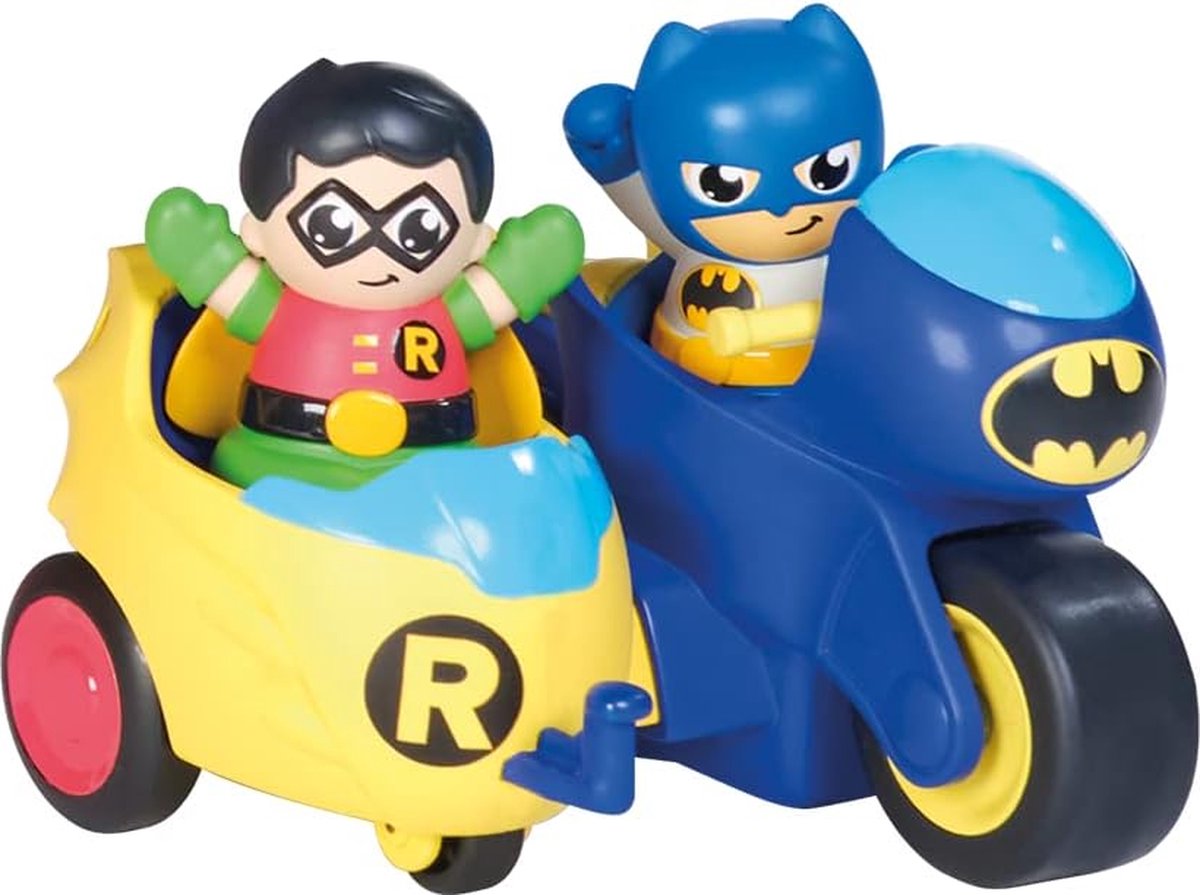 Berkatmarkt - DC Comics Batman E73260 2 in 1 Batcycle Motorfiets en Sidecar Combinatie - Zijeinde bevestigen - Vliegwiel Drive Push Along - vanaf 12 maanden