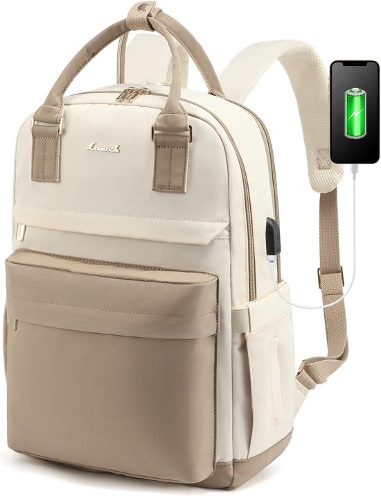 sac à dos femme, avec compartiment pour ordinateur portable 15,6 pouces,...  | bol