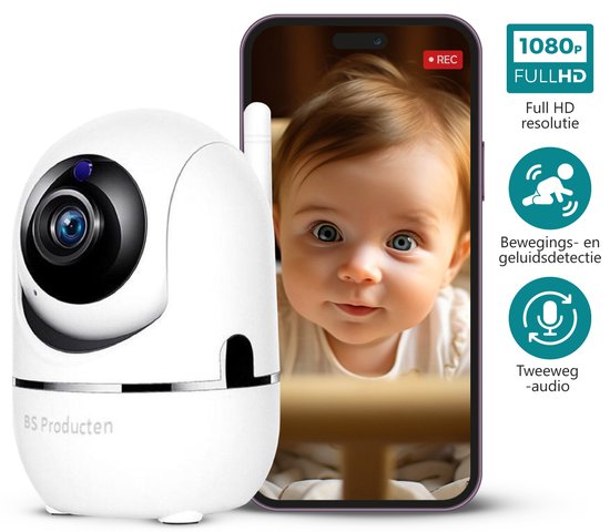 Babyfoon met camera en App - WiFi - FULL HD - Beweeg en geluidsdetectie -  Indoor -... | bol.com