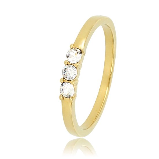 My Bendel - Gouden ring met Swarovski stenen - Gouden ring met Swarovski stenen - Met luxe cadeauverpakking