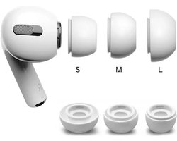 Jumada's - Airpods Pro 1/2 Dopjes: 3 Paar, Maat S/M/L - Siliconen Oordopjes - Eartips & Oortips - Alle maten in 1 doosje - Maat S & Maat M & Maat L