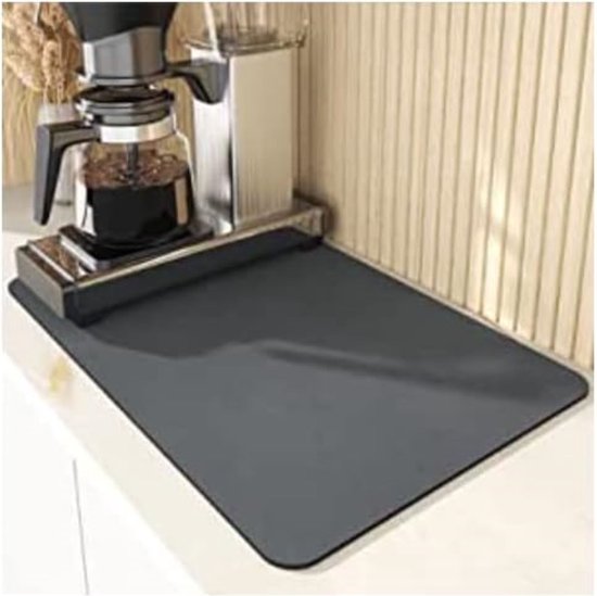 Koffiemachine Mat - Keuken Absorberende Mat - Afvoer Matje Voor De Gootsteen Hittebestendige Koffiemat Aanrecht Beschermer Voor Servies Gootsteen En Koffiemachine