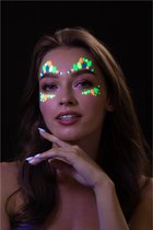 Moon Creations Gezicht Diamanten Sticker Moon Glow - Glow Girl - Glow In The Dark Multicolours