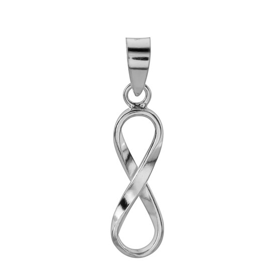 Zilveren hanger, infinity teken
