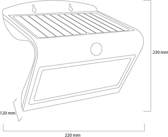 Applique Solar Carl III avec détecteur de mouvement - Zwart