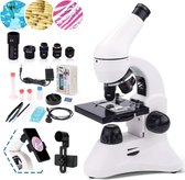 Bol.com Microscoop - 40X/2000X Microscoop Blade Set - Microscoop voor Kinderen en Volwassenen - Wit aanbieding