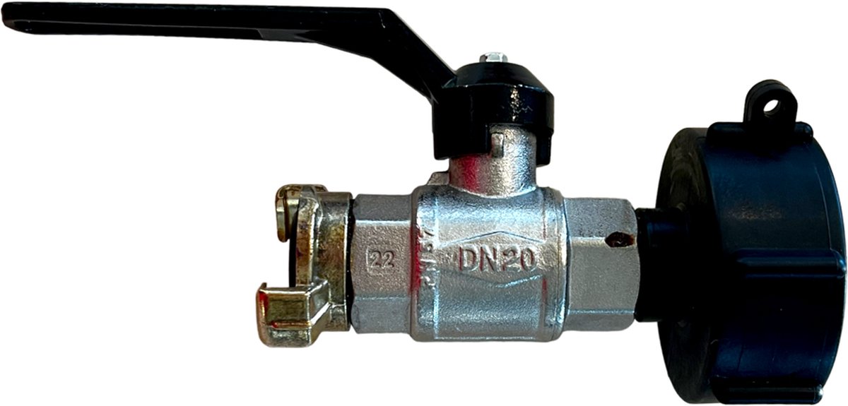 Kogelkraan voor IBC met Geka | Adapter voor IBC met Geka 3/4“