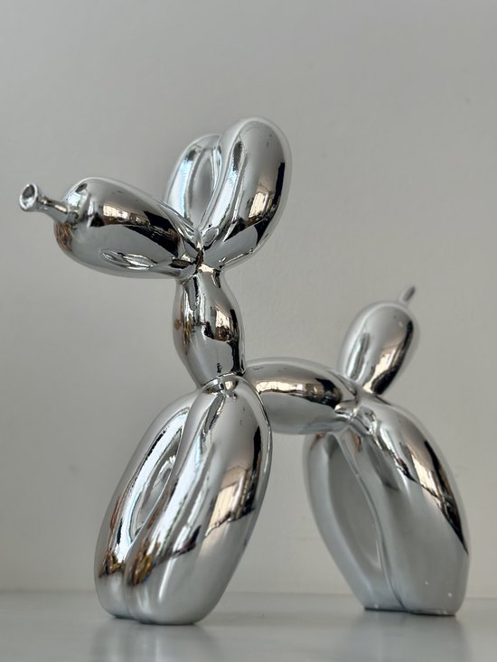 Balloon Dog XXL - 30 CM - Ballon Hond - Jeff Koons Replica - XL - Zilver - Design - Pop Art - Silver