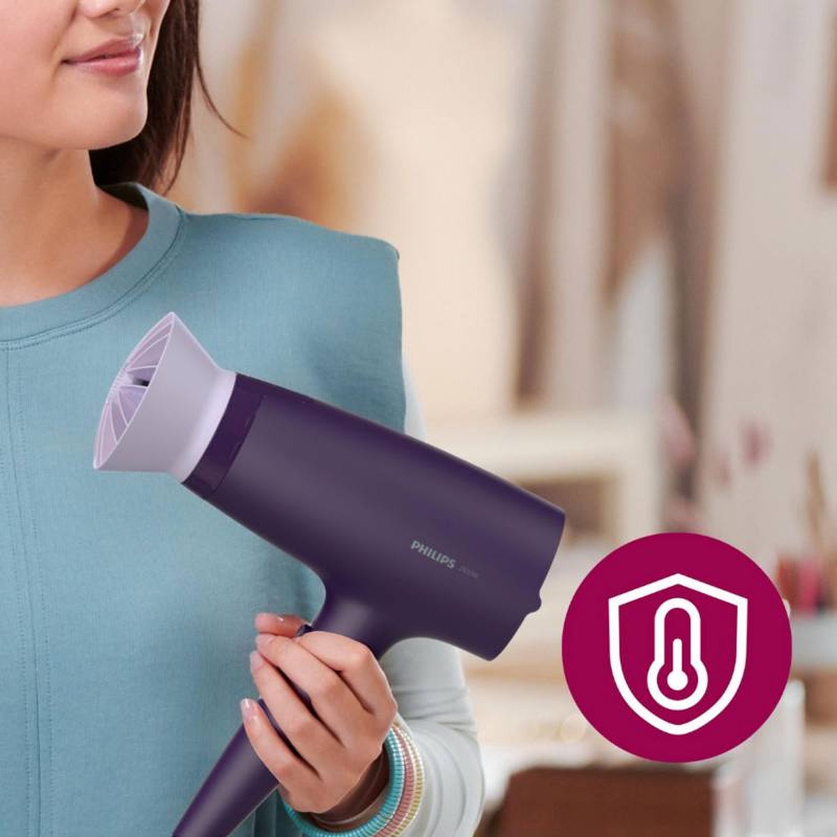 Philips Fohn - BHD340/10- Thermo Protect - haardroger - afbeelding 2