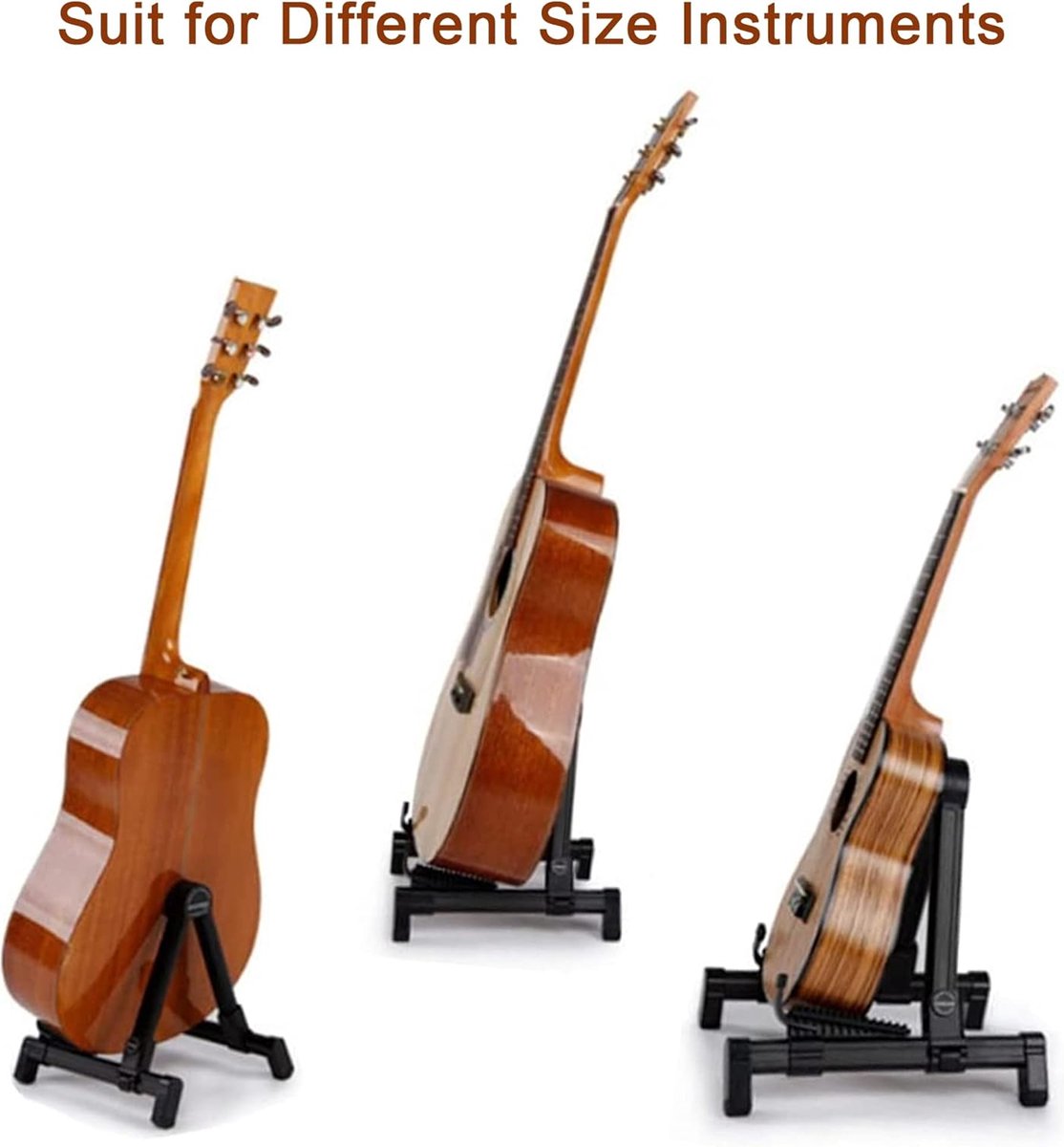 Support de guitare Sol pliable Support universel avec verrouillage  automatique par gravité Hauteur du trépied