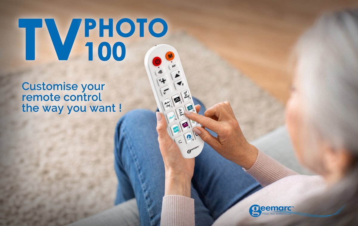 Geemarc TV-Photo 100 - Een Universele Afstandsbediening Met Aanpasbare Foto Knoppen