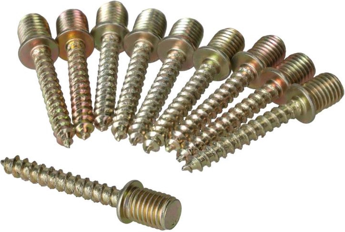 Stokschroef + Kraag 10st M6x40mm