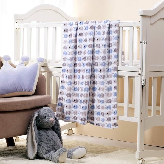 Baby Dekentjes In De Wieg Yurhap Geruite Babydeken 86x100 Cm - Ultrazacht Fleece Voor Jongens, Blauw Ultrazachte Pasgeboren Deken