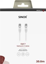 SINOX MEDIA PRO - S-FTP aansluitkabel CAT7 - 30 mtr. wit