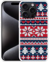 Cazy Hoesje geschikt voor iPhone 15 Pro Max Gebreide Kersttrui II