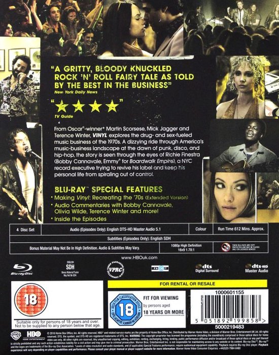 Achterkant Blu-ray hoes met collage van afbeeldingen uit de serie, inclusief tekstrecensies en details.