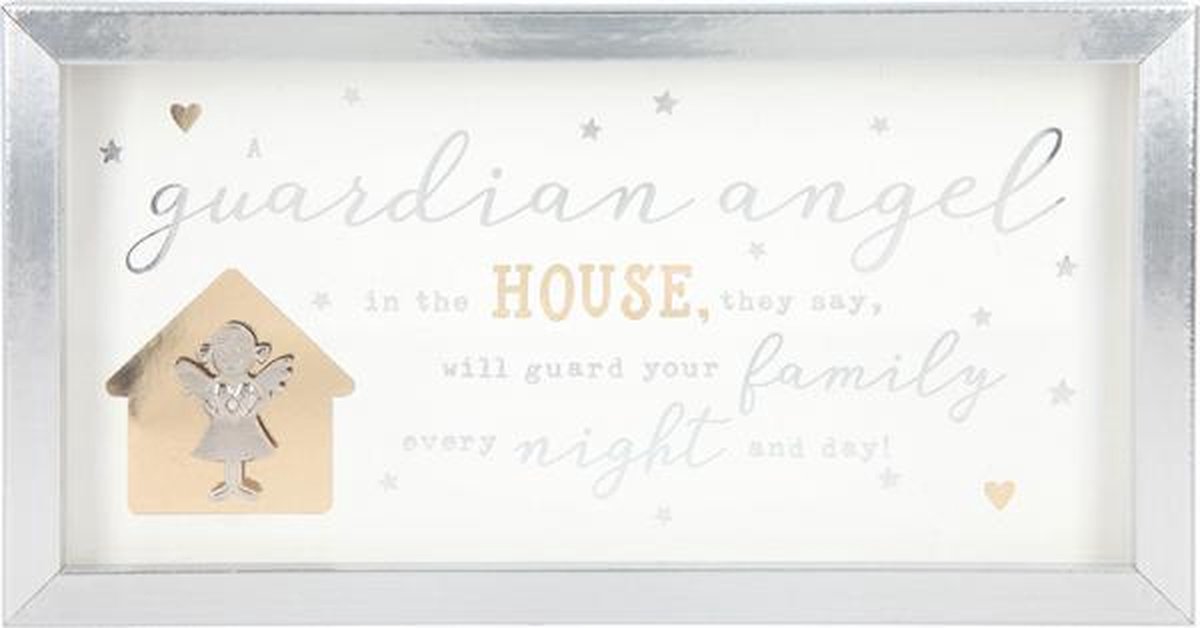 Depesche Fotolijst met compliment Guardian angel in the house, they say? Zilver