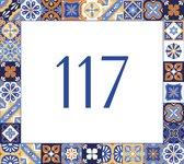 Numéro de plaque d'immatriculation de la maison 117 | Numéro de maison 117 |Plaque numéro de maison Classique en plexiglas | Signe de numéro de maison de Luxe