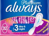 Serviettes hygiéniques Always Avec Ailes Platinum Jour & Nuit Taille 3 - 3x32pcs - Pack Économique