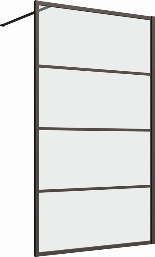 Douche à l'italienne 80x200 série Rafaella noir mat