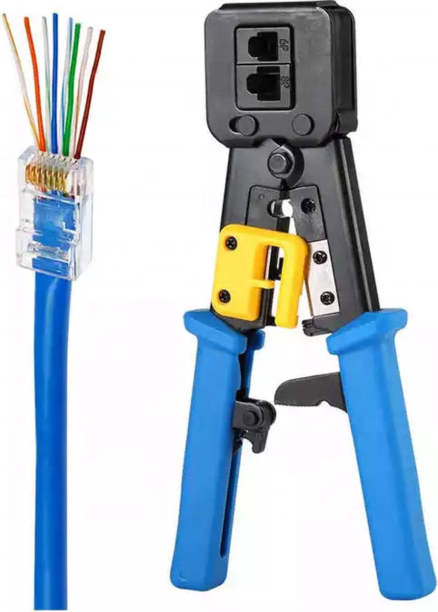 Connecteur à sertir de type JMS RJ45 EZ avec support enfichable pour câble  réseau UTP