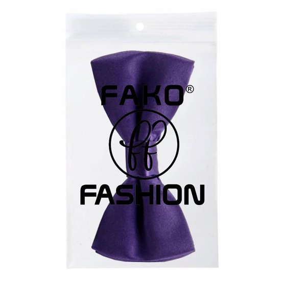 Fako Fashion® - Kinder Vlinderstrik - Vlinderdas - Kinderstrik - Strik - Effen - 10cm - Donkerpaars