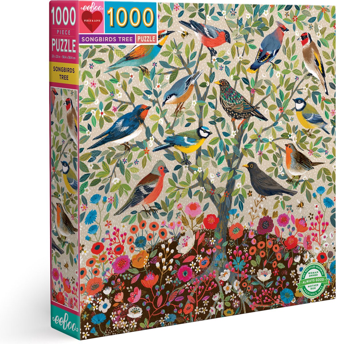 eeBoo zangvogels boom (1000)