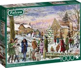 Falcon puzzel Festive Village - Legpuzzel - 1000 stukjes