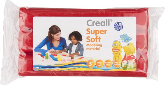 Creall - Pâte à modeler Supersoft - rouge - 500g