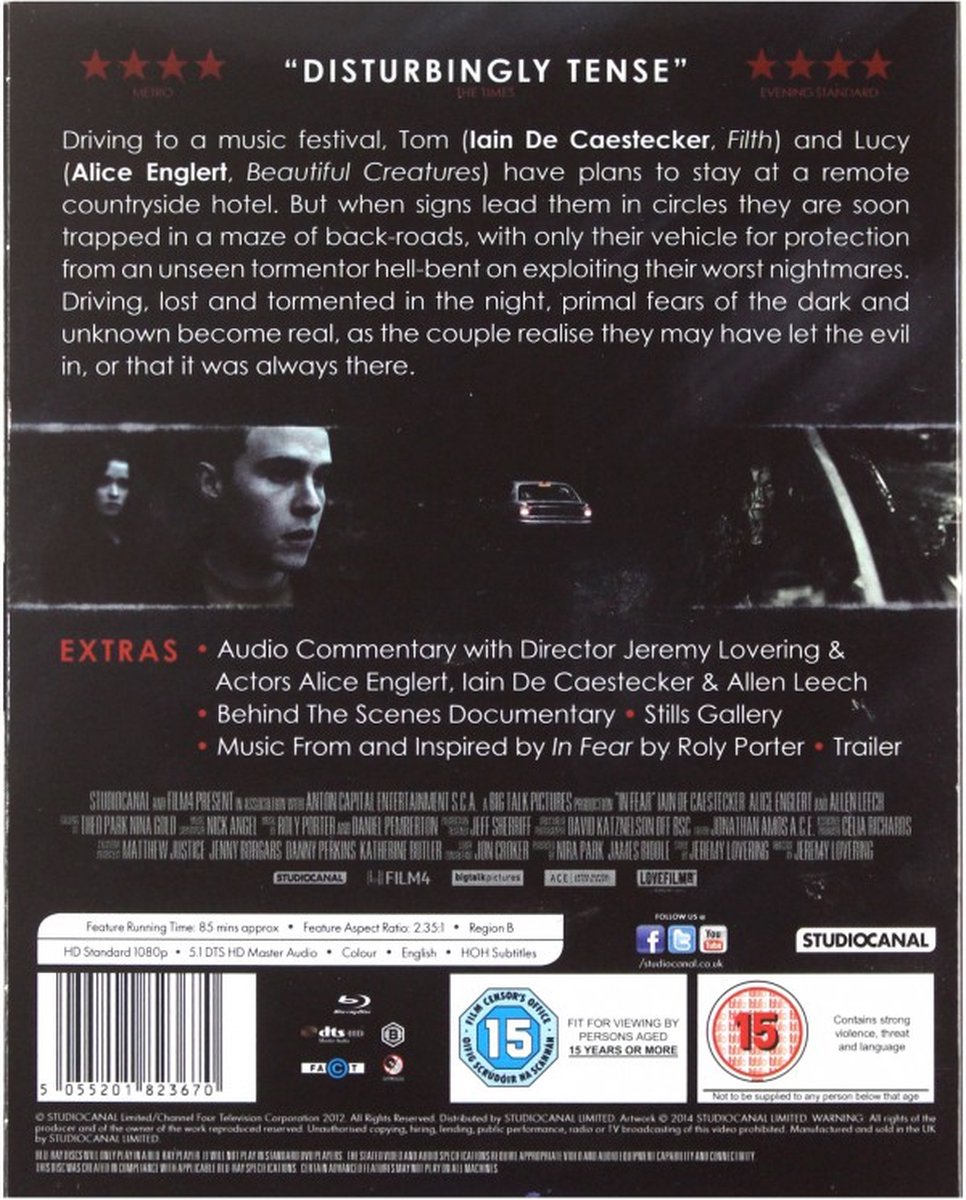 In Fear [Blu-Ray] (Blu-ray), Iain De Caestecker | Dvds | bol