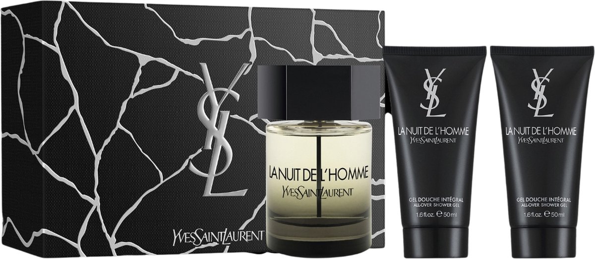 Goedkoopste Yves Saint Laurent La Nuit de L'Homme Eau de Toilette 100ml 2 x Shower gel 50 ml Geschenk Set
