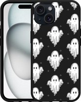 Cazy Hoesje Zwart geschikt voor iphone 15 Spookjes