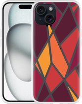 Cazy Hoesje geschikt voor iPhone 15 Colorful Triangles