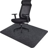 Stoelmat vloerbeschermingsmat bureaustoel rechthoekig wasbaar antislip vloerbescherming voor houten vloeren en tegelvloeren donkergrijs 120 x 90 cm